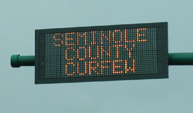 Seminole county curfew sign